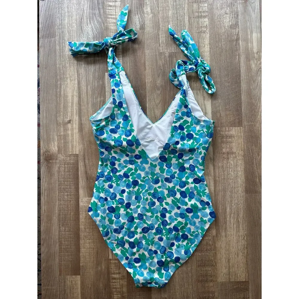 J.Crew Eco One-Piece Swimming Suit in Blueberry Flora size 6